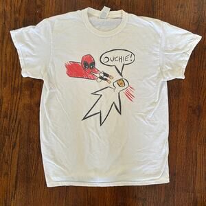 90s Deadpool Ouchie Sketch T-Shirt Size Medium